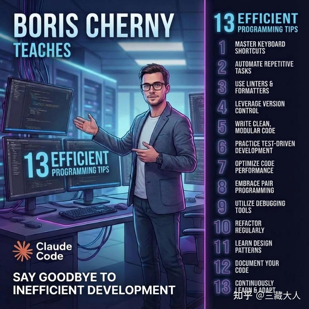 Claude Code创始人Boris Cherny亲授:13个高效编程技巧,告别低效开发 - 知乎