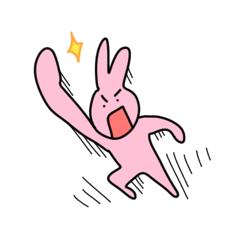 line app 怪诞粉红兔子表情包 - 知乎