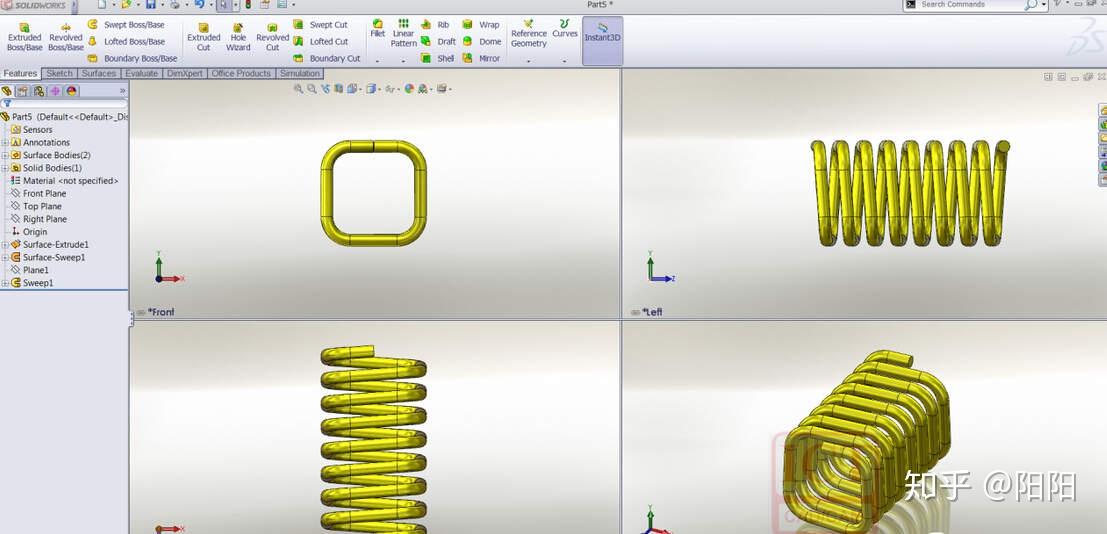 SolidWorks 异形弹簧的绘制 - 知乎