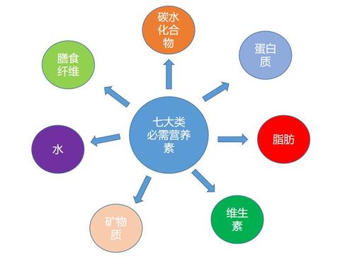 准确来讲,只有六大营养素,膳食纤维属于碳水化合物,但