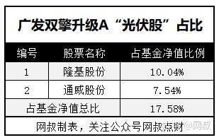 广发双擎升级a(005911.of)重仓持有的光伏股