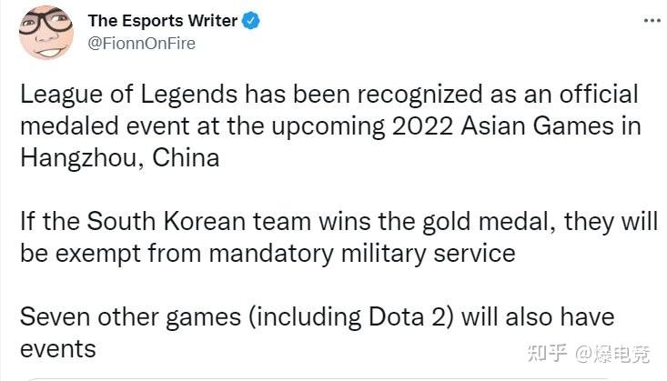 Faker们最后的挣扎 韩国电竞选手若在亚运夺冠可免服兵役