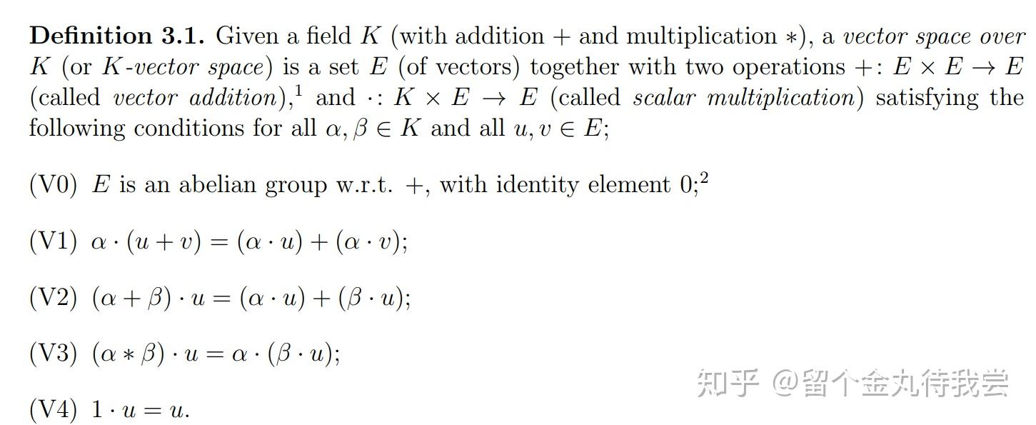向量空间(Vector Spaces) - 知乎