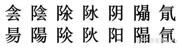 关于 陰 阴 陽 阳 及异体字形的资料整理 知乎