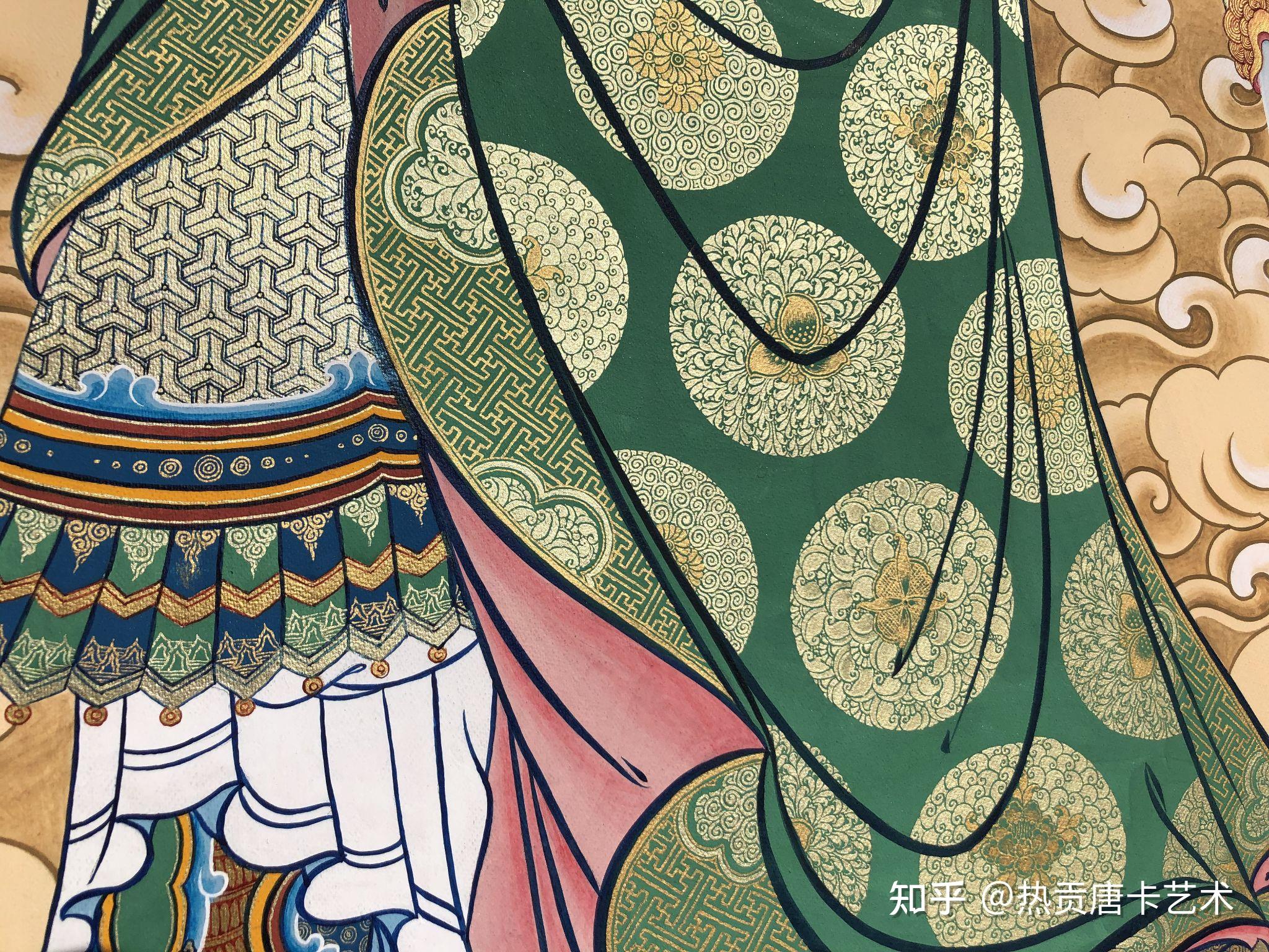 青海热贡绘制关羽唐卡